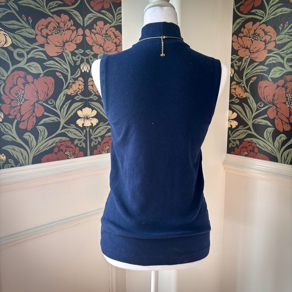 Navy Mock Neck Rib Tank Top ๐ - Picture 4 of 4